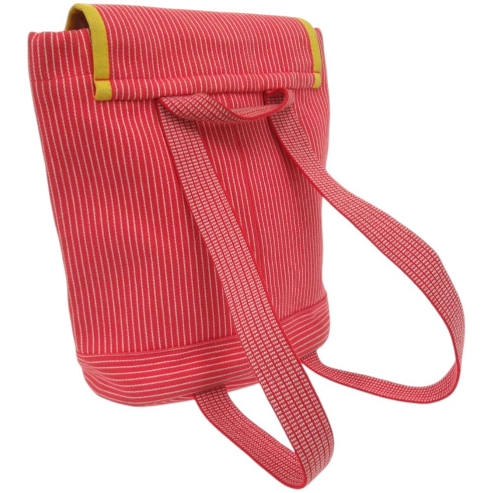 Hermes Striped Kavalkara Kids Horse Cotton Red Backpack Yellow — view 2