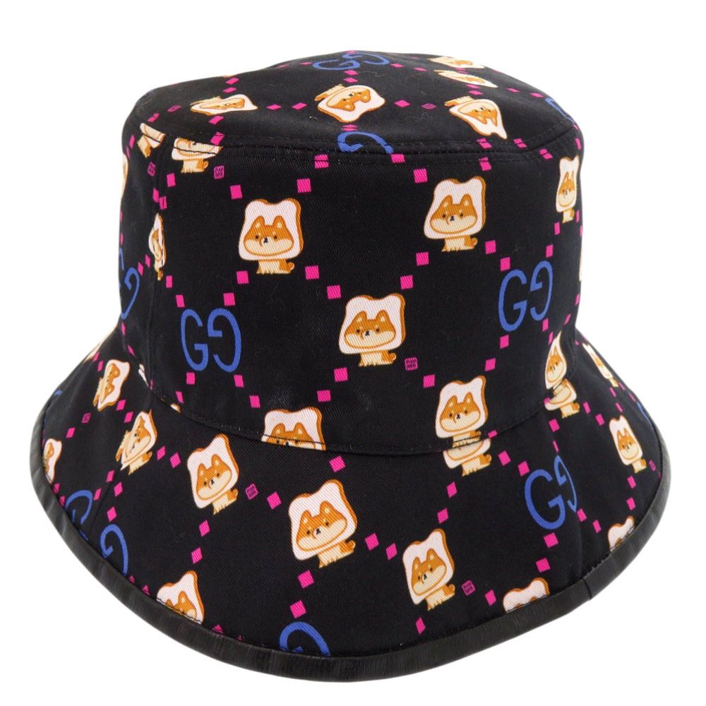 Gucci Pikarar Kawaii Baguette Hat M Shiba Inu Black Blue X Pink — view 4