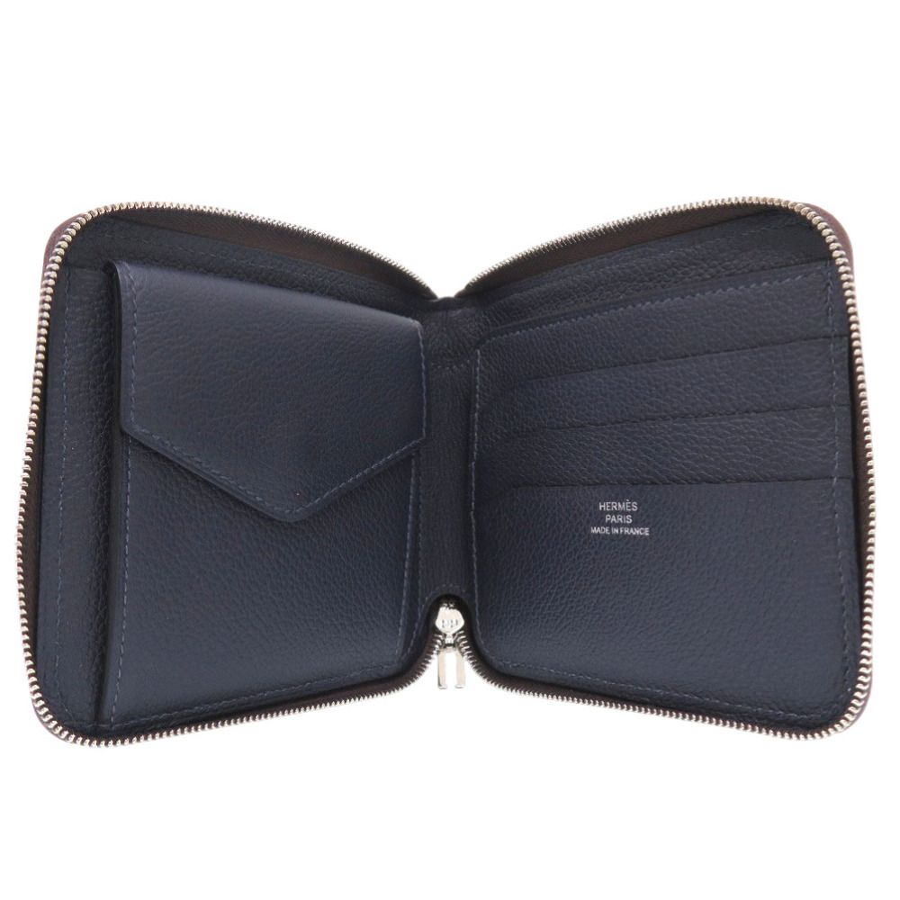 Hermes Zipengo Verso Bifold Wallet Compact Color Gold — view 4