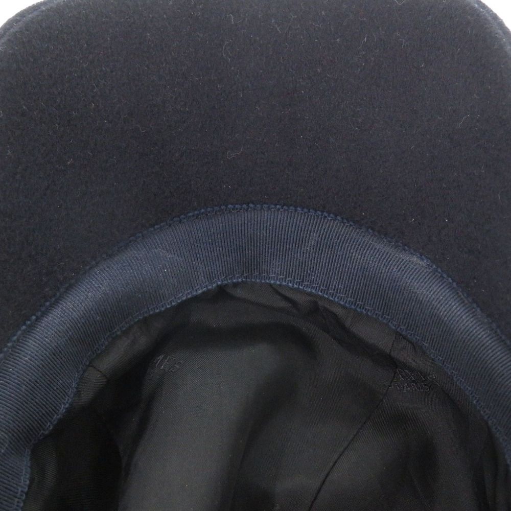 Hermes Cashmere Acetate Navy Cap Hat — view 4
