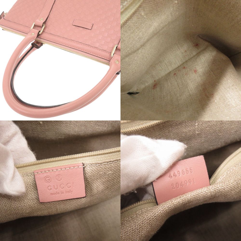 Gucci Micro Guccissima Leather Pink 2-Way Tote Shoulder Bag — view 6