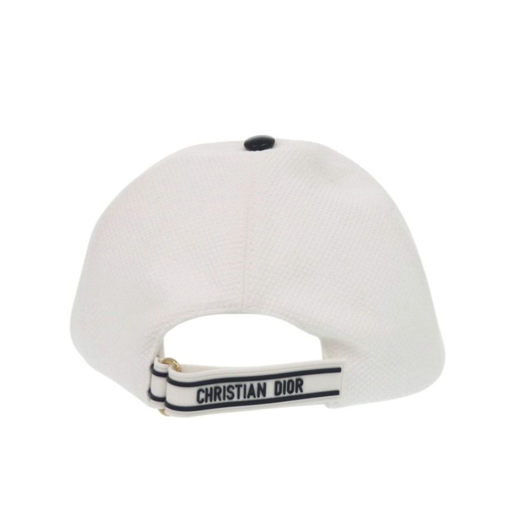 Dior D Player Vibe Baseball Cap Cotton White Hat — view 4