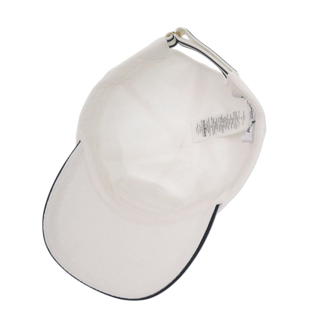 Dior D Player Vibe Baseball Cap Cotton White Hat — view 6