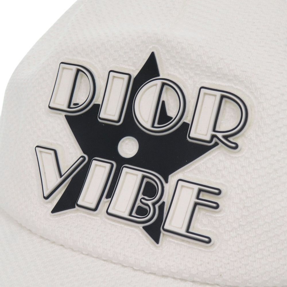 Dior D Player Vibe Baseball Cap Cotton White Hat — view 7