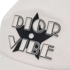 Dior D Player Vibe Baseball Cap Cotton White Hat — view 7