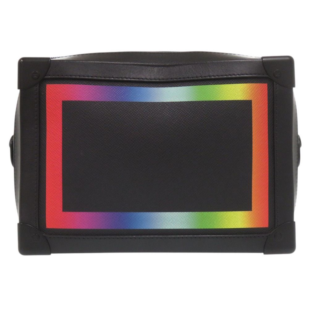 Louis Vuitton Soft Trunk Rainbow Color Taiga Leather Black Shoulder Bag — view 2