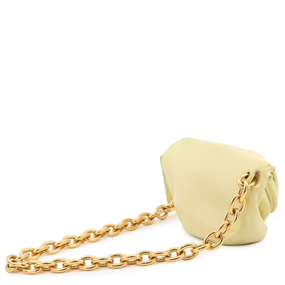 Bottega Veneta Belt Bag the Chain Pouch Leather Light Yellow — view 2
