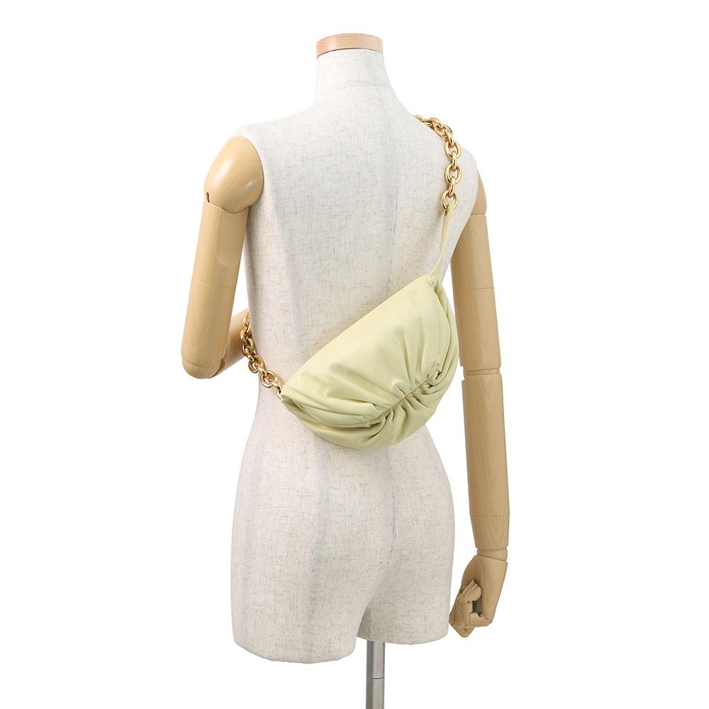 Bottega Veneta Belt Bag the Chain Pouch Leather Light Yellow — view 5