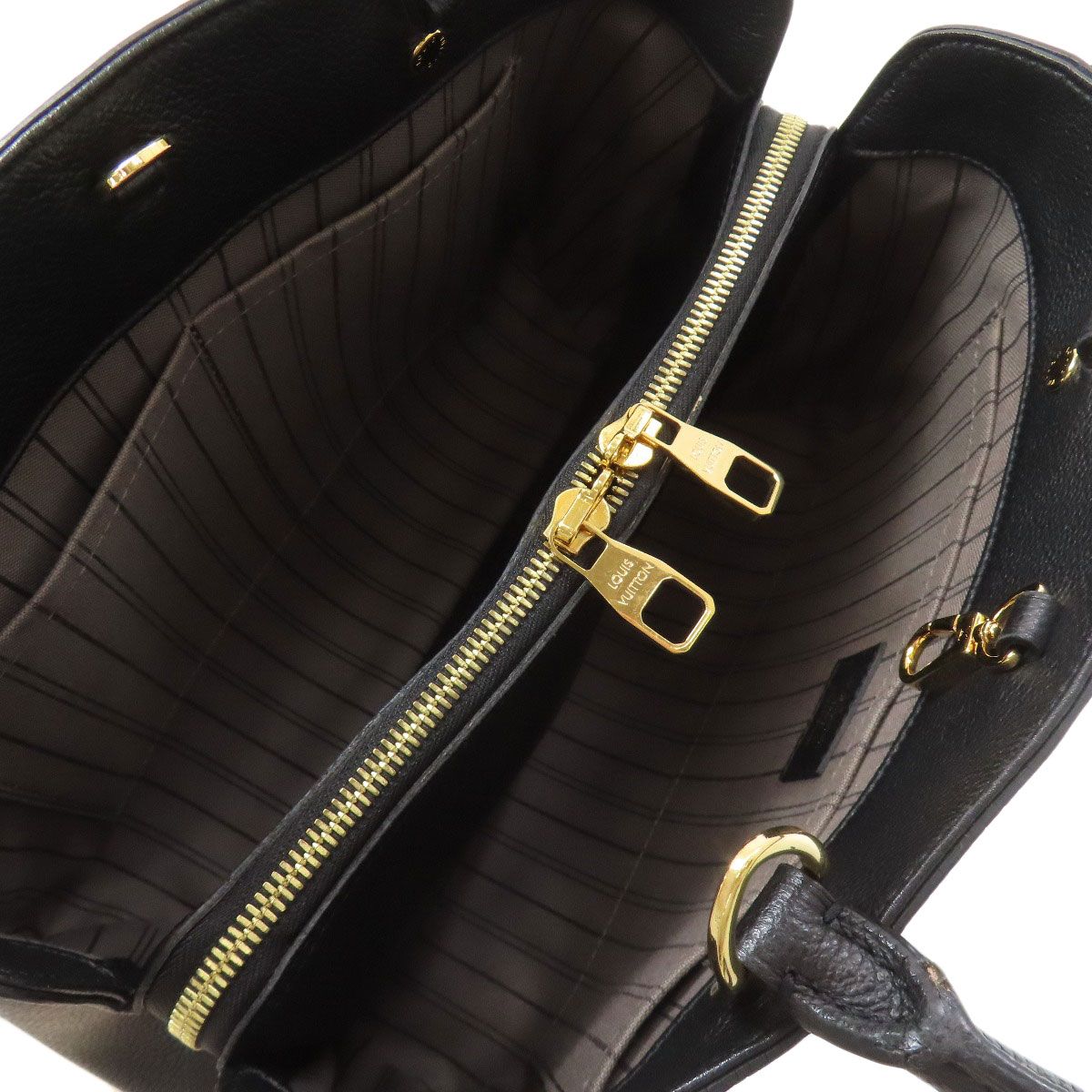 Louis Vuitton Montaigne MM Handbag Noir Black — view 5