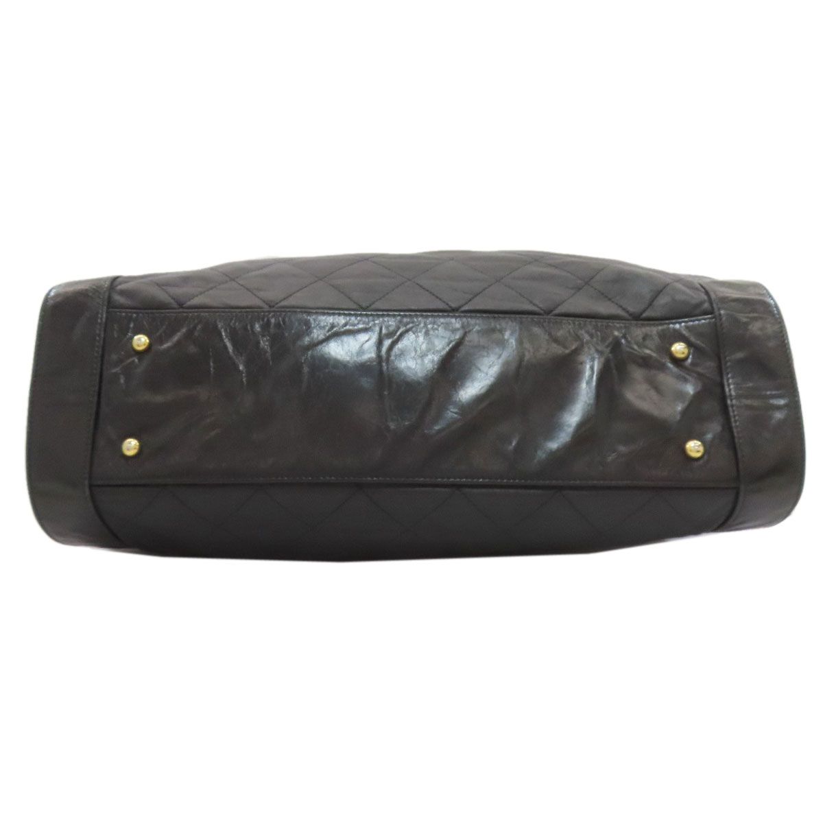 Chanel Quilted CC Logo Gold 2-Way Shoulder Bag Black — view 4