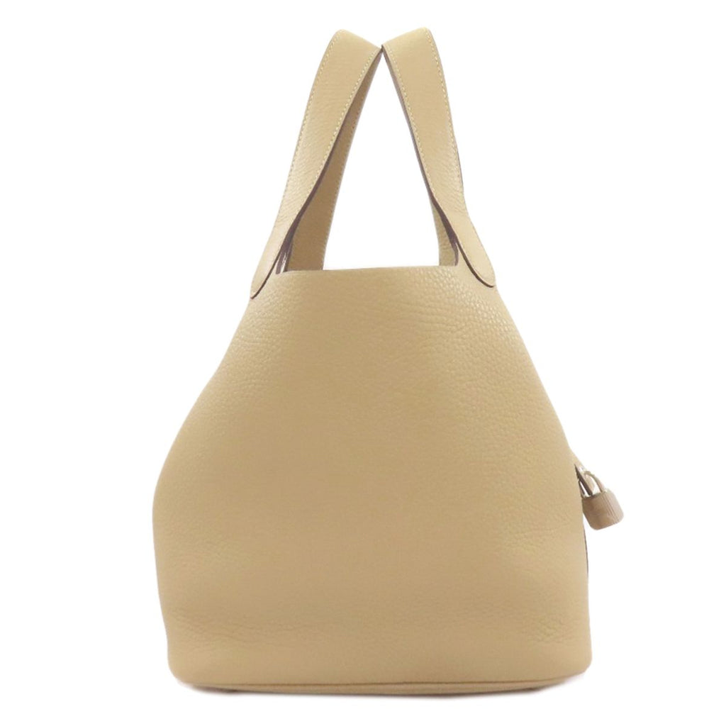 Hermes Picotin Lock MM Silver Handbag Beige — view 3
