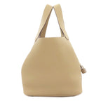 Hermes Picotin Lock MM Silver Handbag Beige — view 3