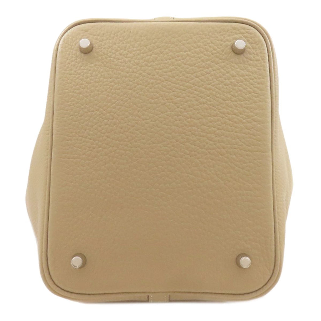 Hermes Picotin Lock MM Silver Handbag Beige — view 4