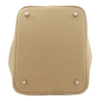 Hermes Picotin Lock MM Silver Handbag Beige — view 4