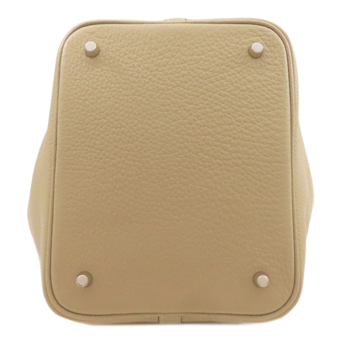 Hermes Picotin Lock MM Silver Handbag Beige — view 4