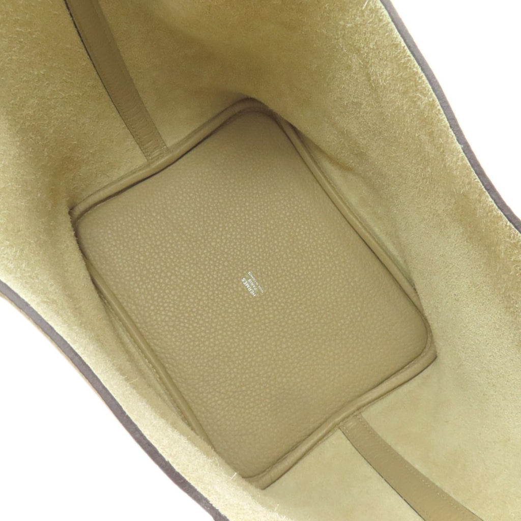 Hermes Picotin Lock MM Silver Handbag Beige — view 5