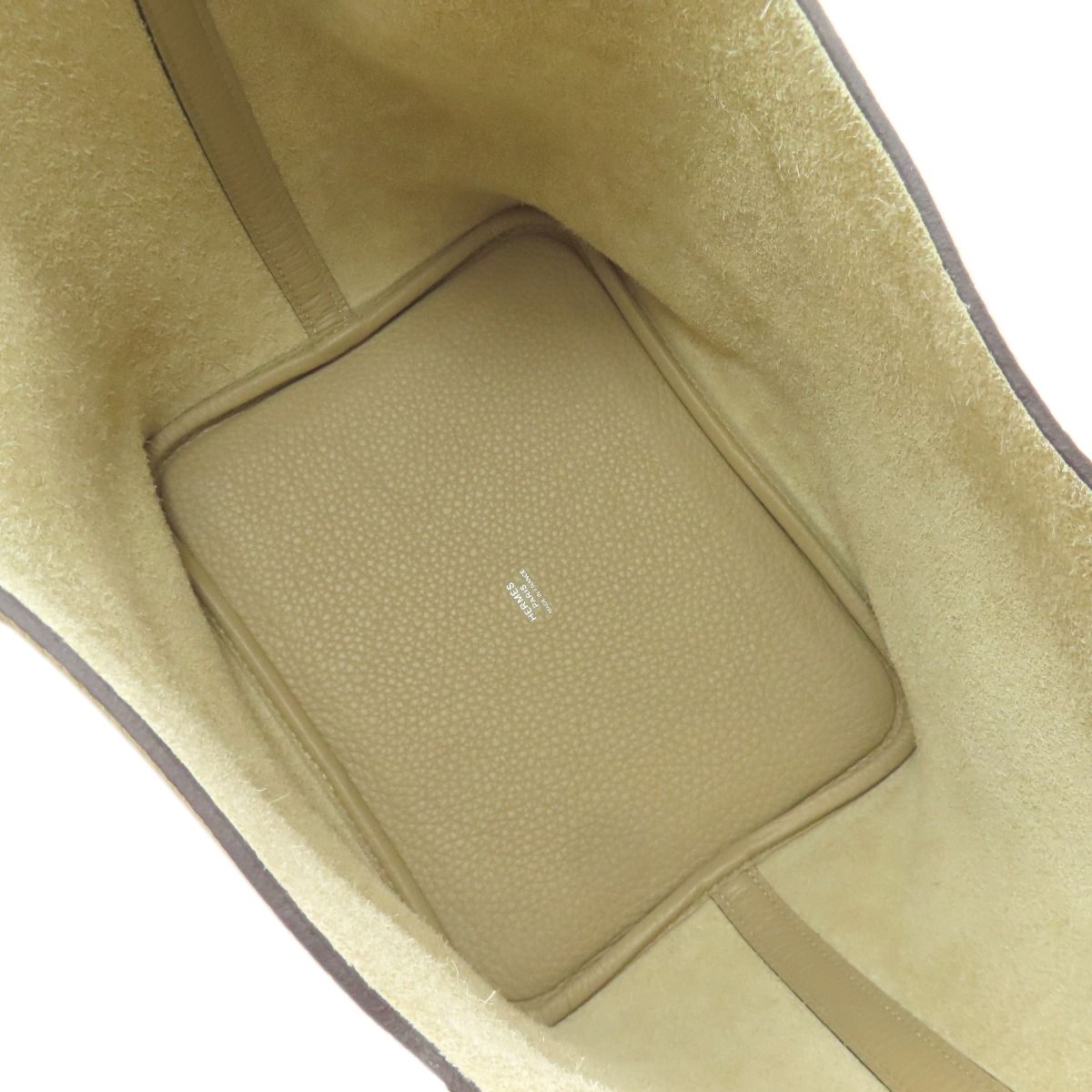 Hermes Picotin Lock MM Silver Handbag Beige — view 5