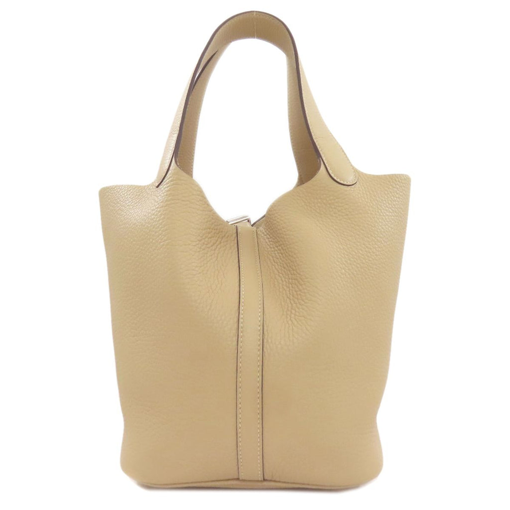 Hermes Picotin Lock MM Silver Handbag Beige — view 2