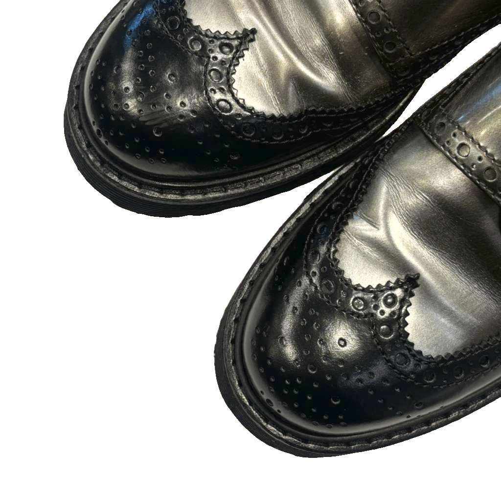 Prada Sport Leather Shoes Monk Strap Wing Tip Bicolor Sneakers 37 Black — view 3