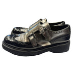 Prada Sport Leather Shoes Monk Strap Wing Tip Bicolor Sneakers 37 Black — view 2