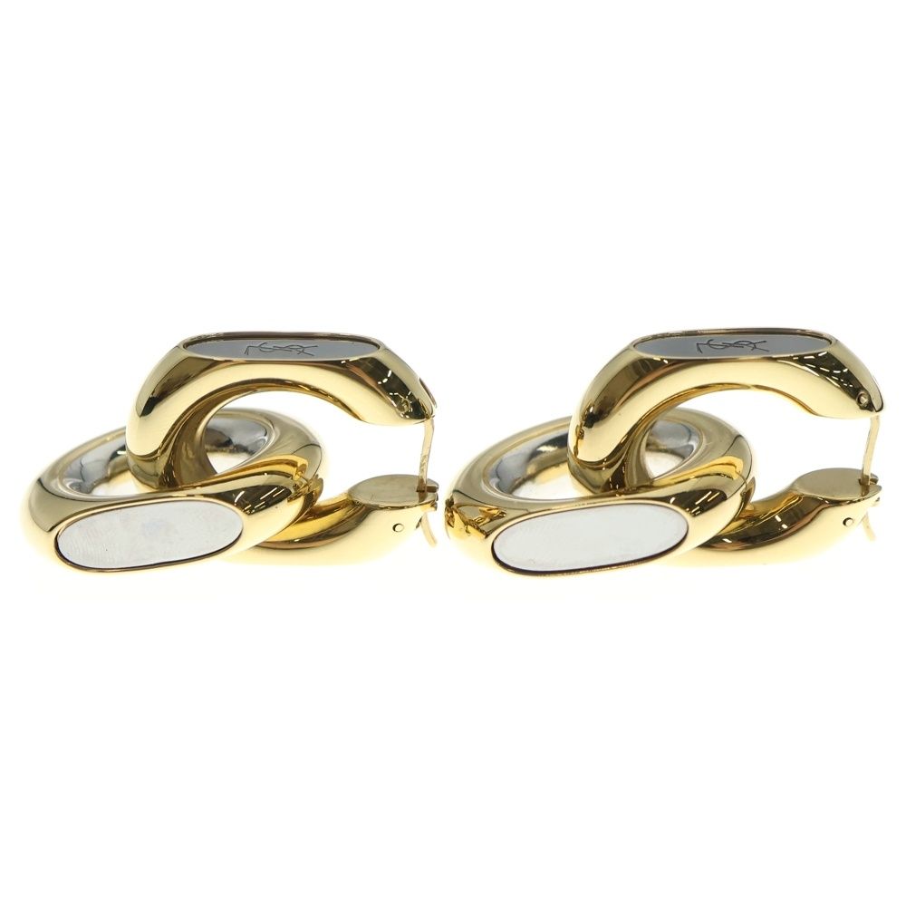 Saint Laurent Yves Cassandra Duo Link Earrings — view 3