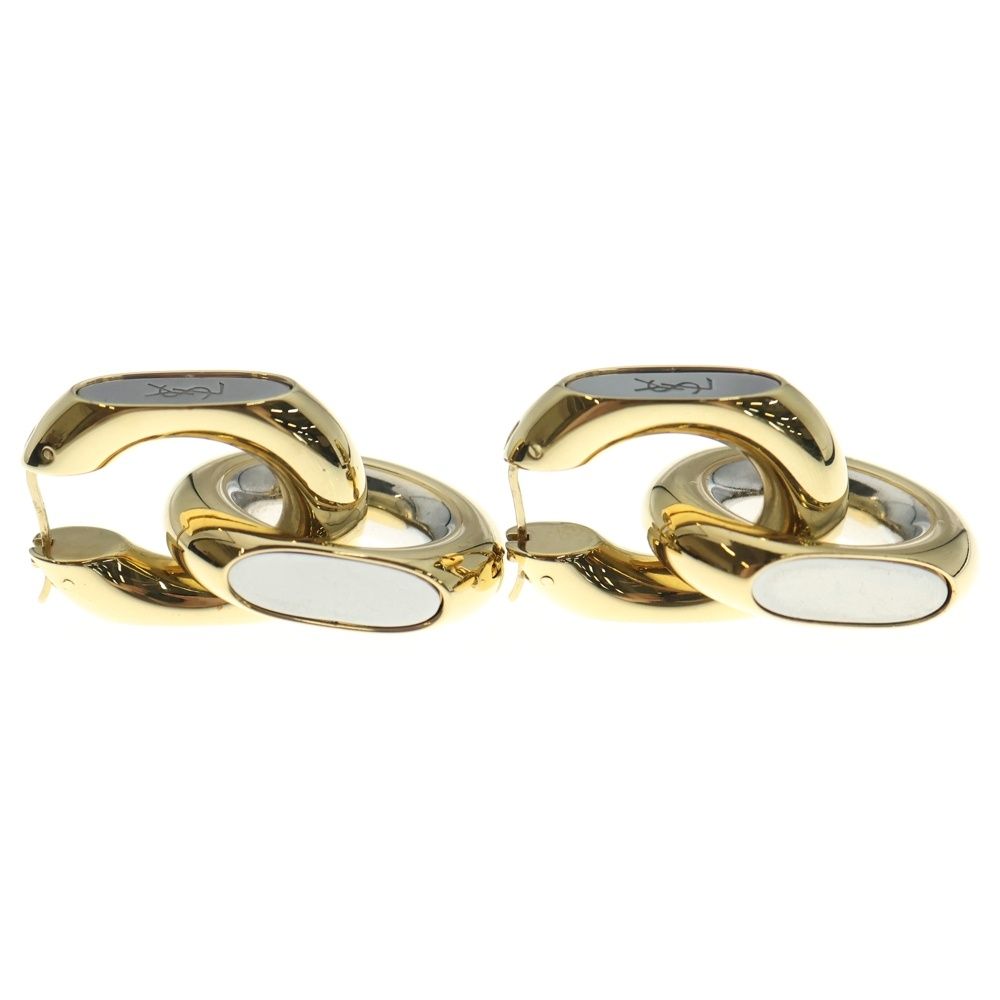 Saint Laurent Yves Cassandra Duo Link Earrings — view 4
