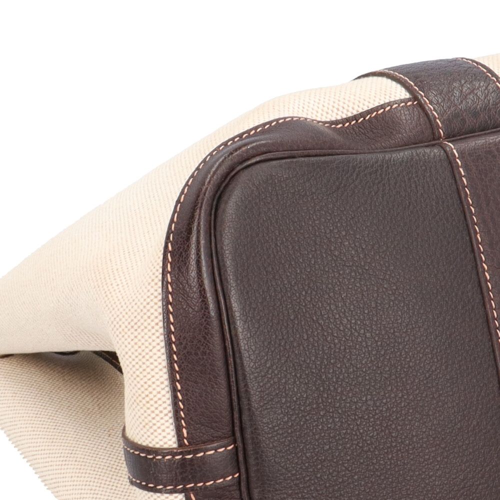 Hermes Garden Party PM Tote Toile Ash Beige Brown — view 7