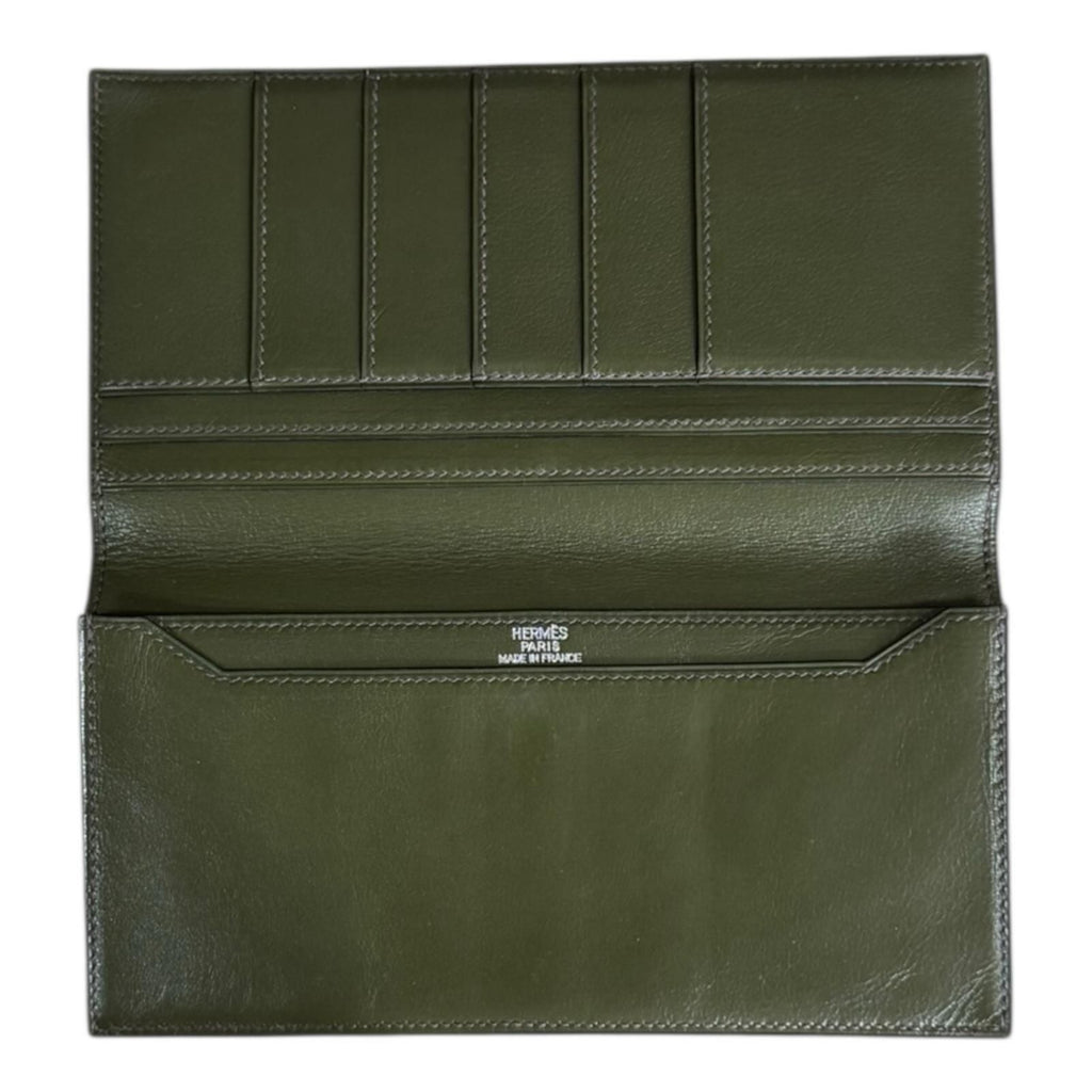 Hermes Mc2 Fleming Wallet Leather Green — view 7