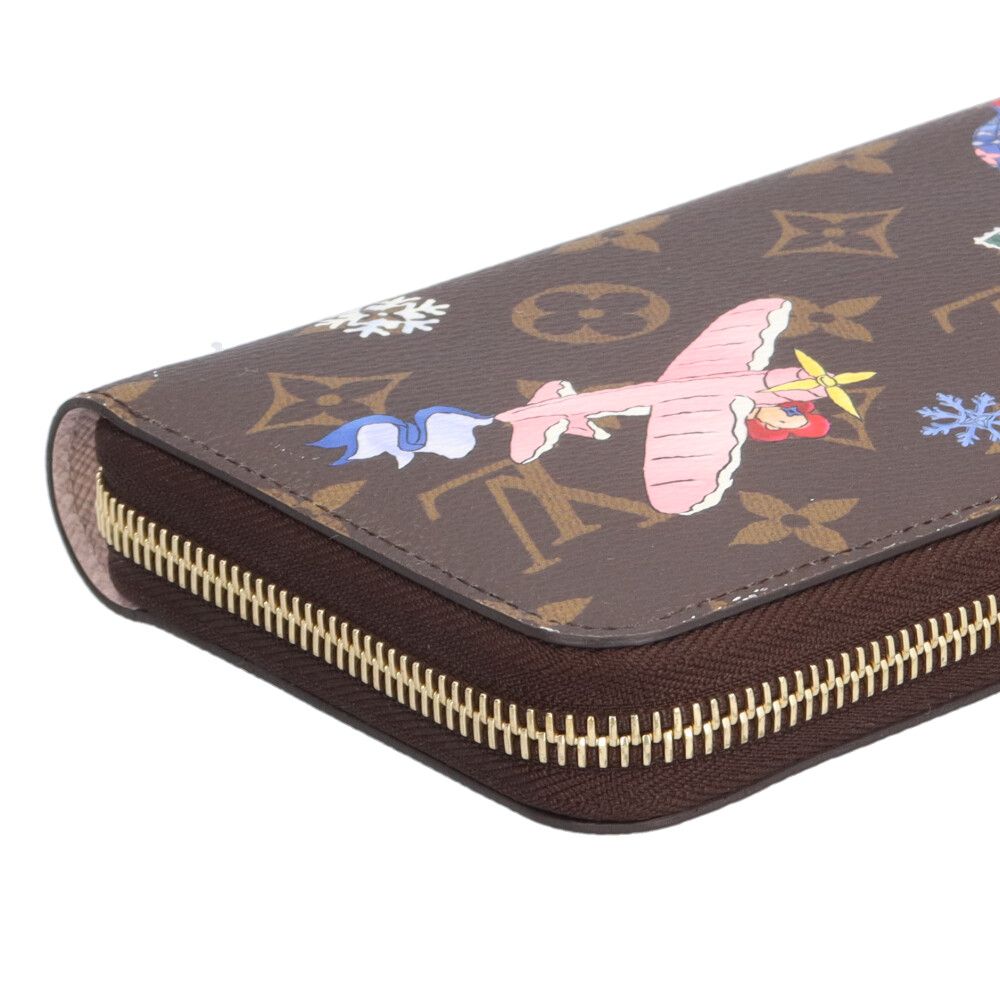Louis Vuitton Vivienne Winter Travel Zippy Wallet Monogram Brown Multicolor — view 8