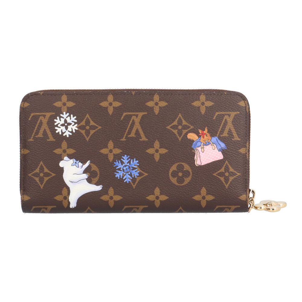 Louis Vuitton Vivienne Winter Travel Zippy Wallet Monogram Brown Multicolor — view 2