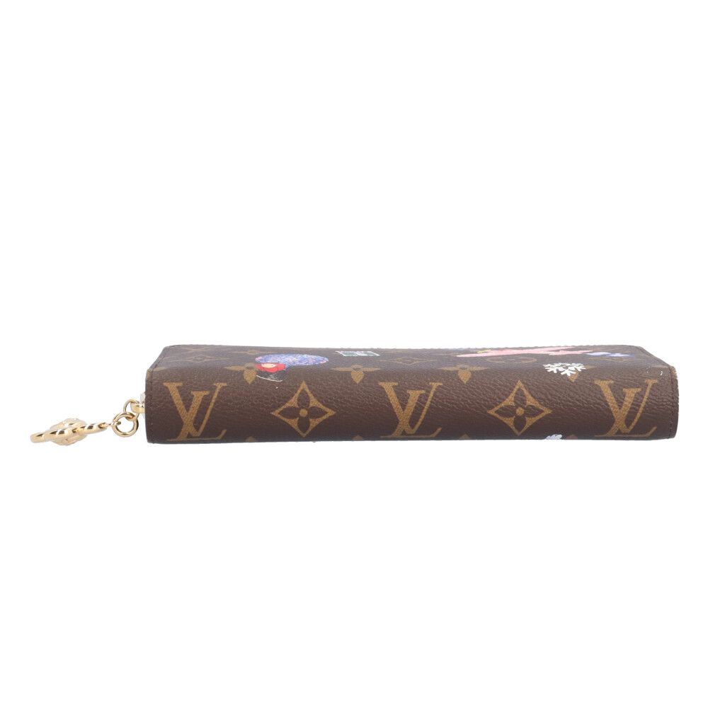 Louis Vuitton Vivienne Winter Travel Zippy Wallet Monogram Brown Multicolor — view 4