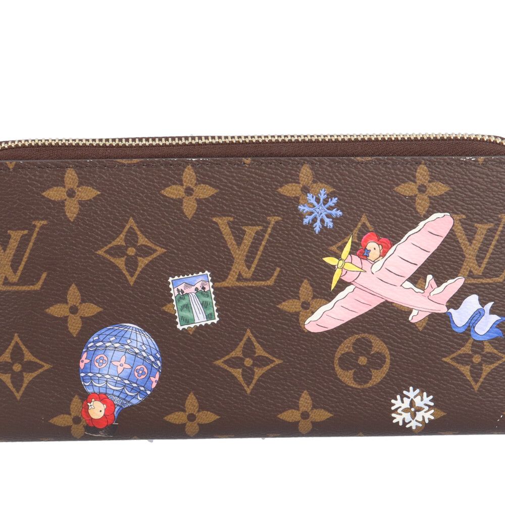 Louis Vuitton Vivienne Winter Travel Zippy Wallet Monogram Brown Multicolor — view 9