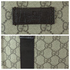 Gucci GG Pattern Khaki Dark Brown Supreme Canvas Leather Tote — view 6