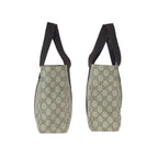 Gucci GG Pattern Khaki Dark Brown Supreme Canvas Leather Tote — view 8