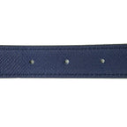 Hermes Constance Belt Logo Black Navy Silver Swift Veau — view 6