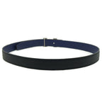 Hermes Constance Belt Logo Black Navy Silver Swift Veau — view 3