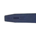 Hermes Constance Belt Logo Black Navy Silver Swift Veau — view 5