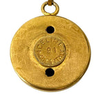 Celine Vintage Star Ball Logo Motif Chain Necklace Pendant Gold — view 3