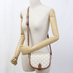 Celine Folco Triomphe Canvas Crossbody Shoulder Bag White — view 8