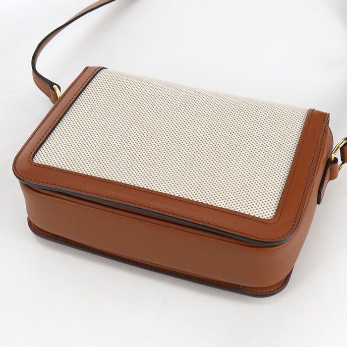 Celine Classic Triomphe Crossbody Shoulder Bag Jacquard Beige — view 2