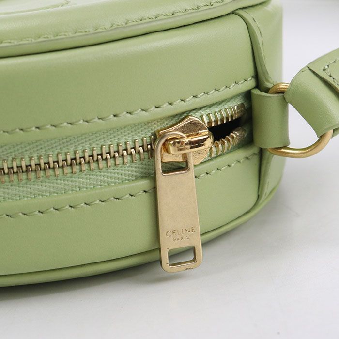 Celine Oval Pass Cuill Triomphe Crossbody Shoulder Bag Leather Green — view 5