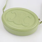 Celine Oval Pass Cuill Triomphe Crossbody Shoulder Bag Leather Green — view 2