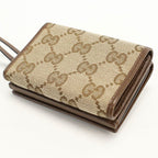 Gucci Compact Wallet GG Canvas Trifold Beige — view 2