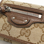 Gucci Compact Wallet GG Canvas Trifold Beige — view 8