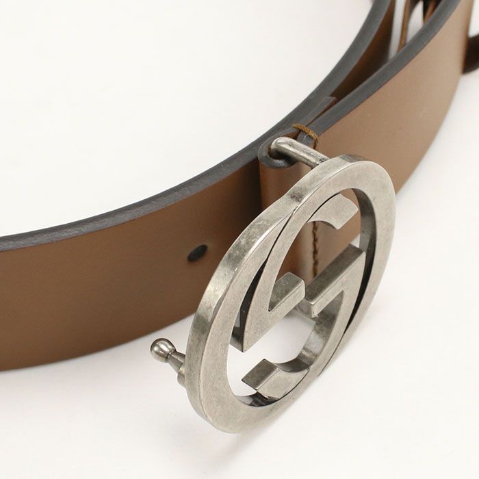 Gucci Interlocking Belt Leather Brown — view 5