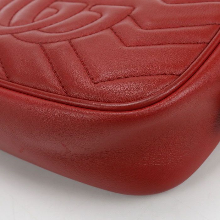 Gucci Mini Camera Bag GG Marmont Crossbody Leather Red — view 7