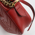 Gucci Mini Camera Bag GG Marmont Crossbody Leather Red — view 5