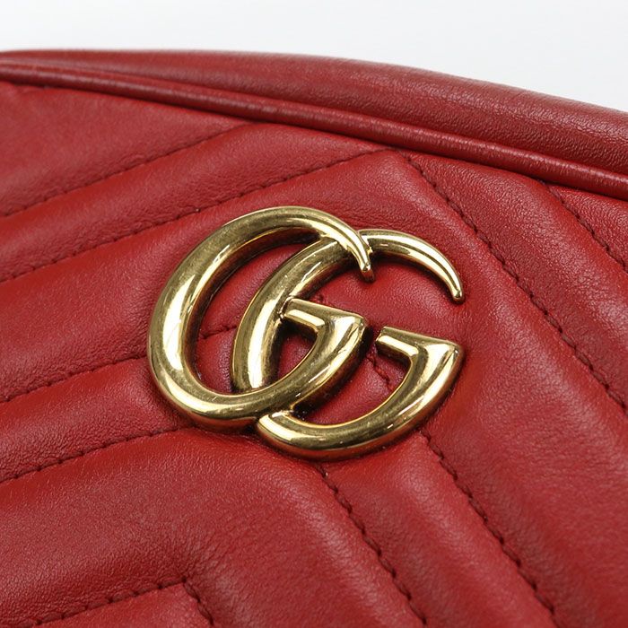 Gucci Mini Camera Bag GG Marmont Crossbody Leather Red — view 8