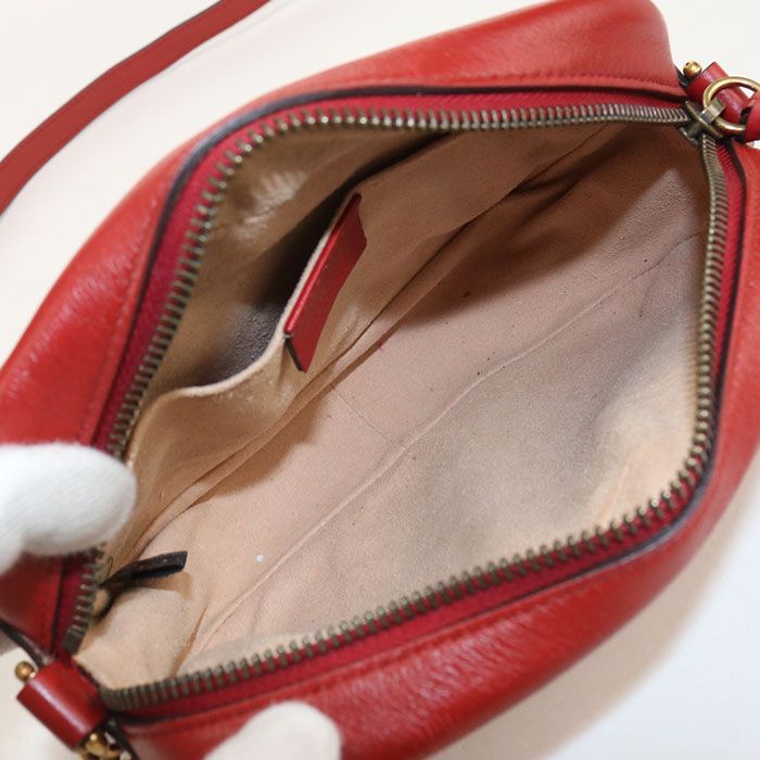 Gucci Mini Camera Bag GG Marmont Crossbody Leather Red — view 3