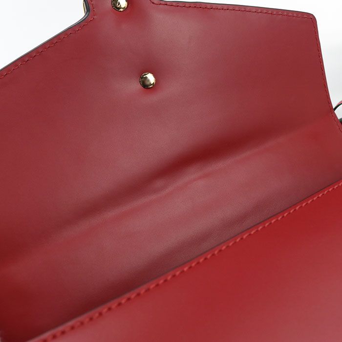 Gucci Sylvie Shoulder Bag Leather Red — view 7